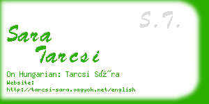 sara tarcsi business card